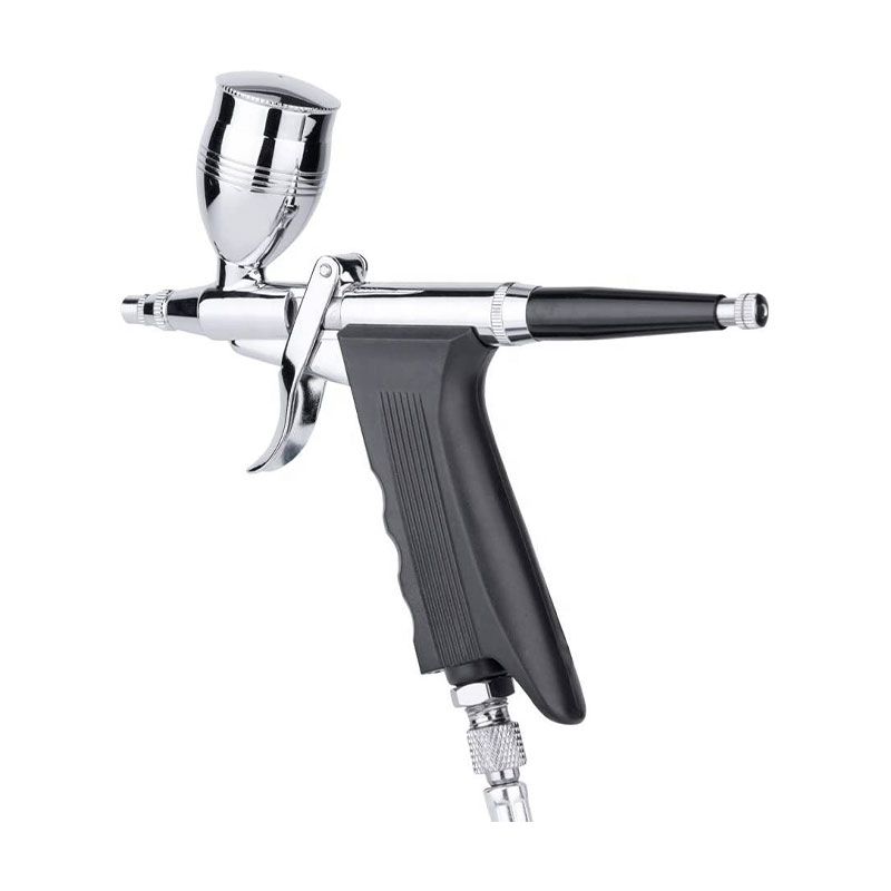 Penyemprot Pistol Penyemprot Airbrush Dual-Action, 2cc, 5cc, dan opsi 13cc dengan 3 cangkir yang berbeda